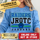 **PREORDER ONLY** Jaguars JROTC Raiders Striped with Paw - Tee or Sweatshirt - 1 Week Turn Around from Date of Order