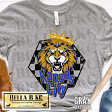 Kansas City Baseball Checkered Lion Tee or Sweatshirt