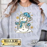 Winter - Colorful Dalmatian Snowman Tee or Sweatshirt