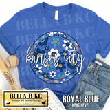 Kansas City Baseball Round Floral Tee or Sweatshirt