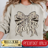 **PREORDER ONLY** Eagles Camo Coquette Bow - Tee or Sweatshirt - 1 Week Turn Around from Date of Order