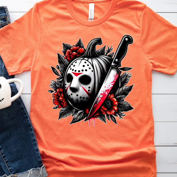 Halloween - Floral Horror Mask  - Tee or Sweatshirt