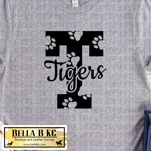 Tigers T - Black Print - Tee or Sweatshirt