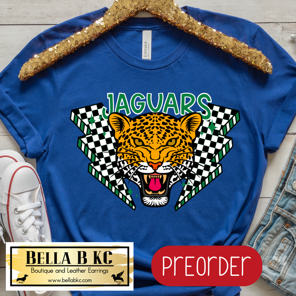 **PREORDER** Jaguars Lightning Checkered Tee or Sweatshirt