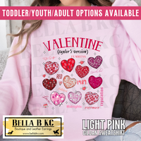 TODDLER/YOUTH Valentine - Valentine TS Version Tee or Sweatshirt