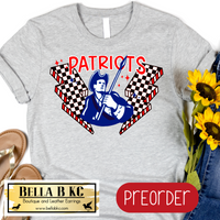 **PREORDER** Patriots Lightning Checkered Tee or Sweatshirt