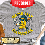 **PREORDER ONLY 1 WEEK TAT** Game Day Bananas Baseball Tee or Sweatshirt