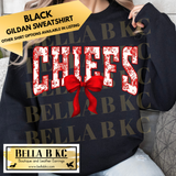 Kingdom - KC Football Red Toile with Bow Tee or Sweatshirt