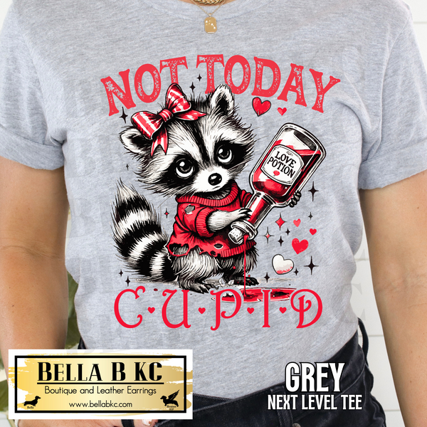 Valentine - Not Today Cupid Raccoon Tee or Sweatshirt