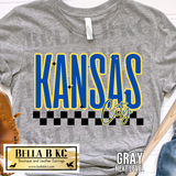 Kansas City Baseball Checkered Tee or Sweatshirt