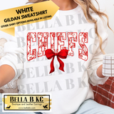 Kingdom - KC Football Red Toile with Bow Tee or Sweatshirt