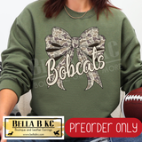 **PREORDER ONLY** Bobcats Camo Coquette Bow - Tee or Sweatshirt - 1 Week Turn Around from Date of Order