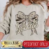 **PREORDER ONLY** Bobcats Camo Coquette Bow - Tee or Sweatshirt - 1 Week Turn Around from Date of Order