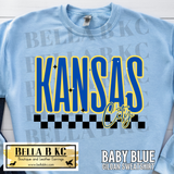 Kansas City Baseball Checkered Tee or Sweatshirt