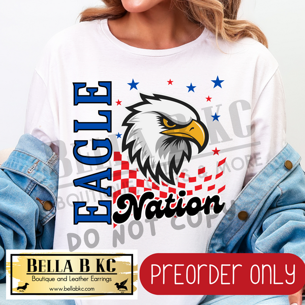 **PREORDER ONLY** Eagle Nation Mascot Tee or Sweatshirt - 1 Week Turn Around from Date of Order