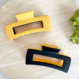 Two Tone Claw Clip - Black & Yellow