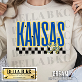 Kansas City Baseball Checkered Tee or Sweatshirt