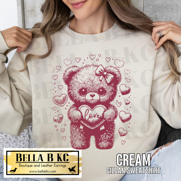 **PREORDER** Valentine - Love Teddy Bear Tee or Sweatshirt