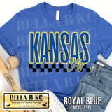 Kansas City Baseball Checkered Tee or Sweatshirt
