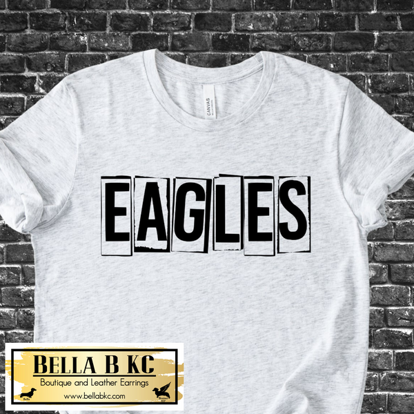 Eagles Stamp Grunge - Black Print - Tee or Sweatshirt