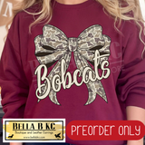 **PREORDER ONLY** Bobcats Camo Coquette Bow - Tee or Sweatshirt - 1 Week Turn Around from Date of Order