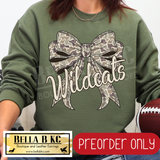 **PREORDER ONLY** Wildcats Camo Coquette Bow - Tee or Sweatshirt - 1 Week Turn Around from Date of Order