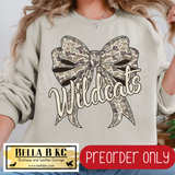 **PREORDER ONLY** Wildcats Camo Coquette Bow - Tee or Sweatshirt - 1 Week Turn Around from Date of Order