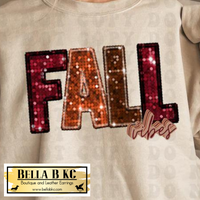 Fall - Fall Vibes *FAUX SEQUIN* Tee or Sweatshirt