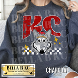 Kansas City Football Wolf Checker Tee or Sweatshirt