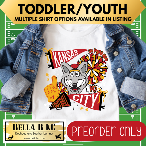 **PREORDER ONLY** TODDLER/YOUTH - KINGDOM - Kansas City Wolf Tee or Sweatshirt - Up to 1 Week Turn Around Time