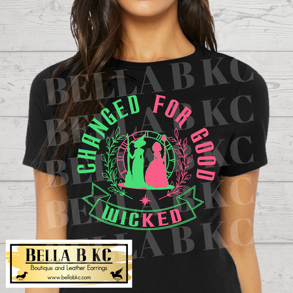 Witch Changed for Good Pink Green Tee or Sweatshirt