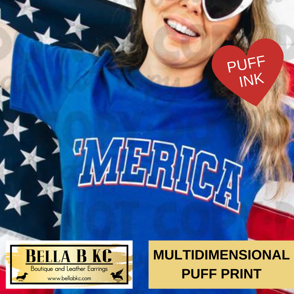 Patriotic - PUFF Merica Blue Tee