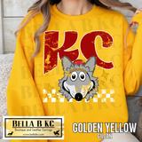 Kansas City Football Wolf Checker Tee or Sweatshirt