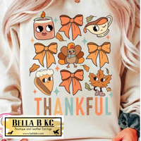 Fall - Thankful Bows Pie Coquette *GLITTER INFUSED PRINT* Tee or Sweatshirt