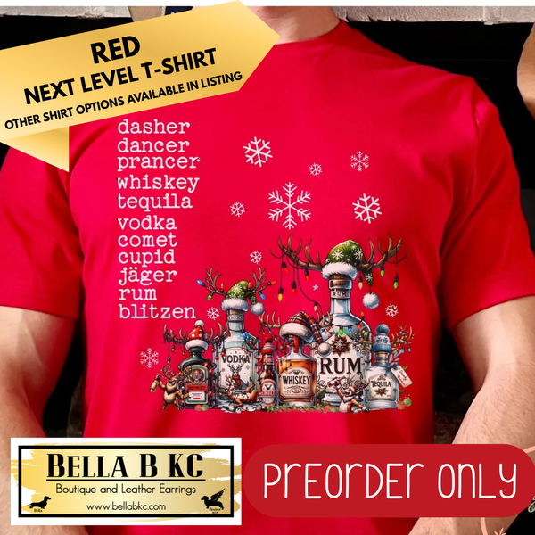 **PREORDER ONLY** Christmas - Christmas Spirit Bottles - Multiple Shirt Options - 1 week turnaround time