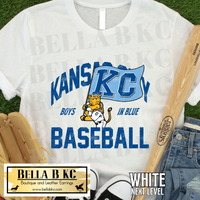 Kansas City Baseball Lion with Flag Tee or Sweatshirt