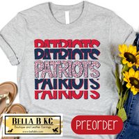 **PREORDER** Patriots Leopard Repeat Tee or Sweatshirt