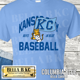 Kansas City Baseball Lion with Flag Tee or Sweatshirt