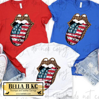 Patriotic - Leopard Tongue Tee