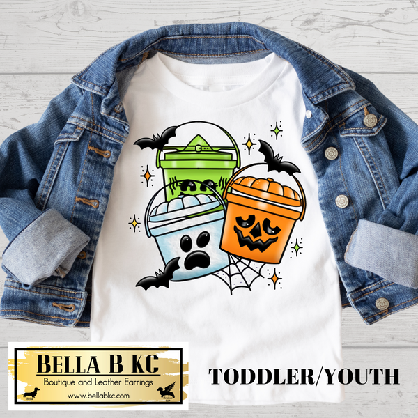 TODDLER/YOUTH - HALLOWEEN - GREEN Buckets (Boy)- Tee or Sweatshirt