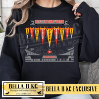 Kingdom - Championship - 9 Pennant Flags over the Stadium **BBKC EXCLUSIVE** Tee or Sweatshirt