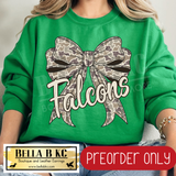 **PREORDER ONLY** Falcons Camo Coquette Bow - Tee or Sweatshirt - 1 Week Turn Around from Date of Order
