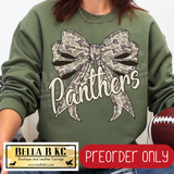 **PREORDER ONLY** Panthers Camo Coquette Bow - Tee or Sweatshirt - 1 Week Turn Around from Date of Order
