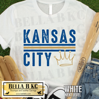 Kansas City Baseball Striped Tee or Sweatshirt