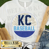 Kansas City Baseball Round Leopard Tee or Sweatshirt
