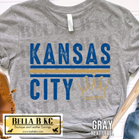 Kansas City Baseball Striped Tee or Sweatshirt