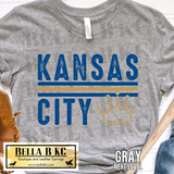 Kansas City Baseball Striped Tee or Sweatshirt