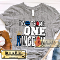 Kansas City Football & Baseball Two Teams One Kingdom KC Tee or Sweatshirt