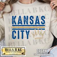 Kansas City Baseball Striped Tee or Sweatshirt