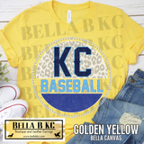 Kansas City Baseball Round Leopard Tee or Sweatshirt